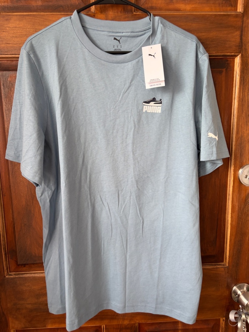 Puma Men’s Sky Blue Logo Short Sleeve Tee